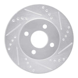 Dynamic Friction 2003-2010 Chevrolet Cobalt Front Right Drilled & Slotted Silver Brake Rotor by Dynamic Friction Company 631-53002R