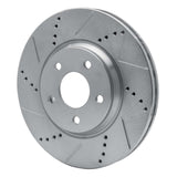 Dynamic Friction 2004-2012 Chevrolet Malibu Front Left Drilled & Slotted Silver Brake Rotor by Dynamic Friction Company 631-53003L