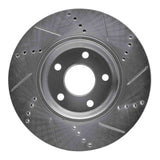 Dynamic Friction 2004-2012 Chevrolet Malibu Front Left Drilled & Slotted Silver Brake Rotor by Dynamic Friction Company 631-53003L