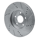 Dynamic Friction 2004-2012 Chevrolet Malibu Front Left Drilled & Slotted Silver Brake Rotor by Dynamic Friction Company 631-53003L