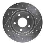 Dynamic Friction 2004-2012 Chevrolet HHR Rear Left Drilled & Slotted Silver Brake Rotor by Dynamic Friction Company 631-53004L