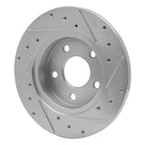 Dynamic Friction 2004-2012 Chevrolet HHR Rear Left Drilled & Slotted Silver Brake Rotor by Dynamic Friction Company 631-53004L