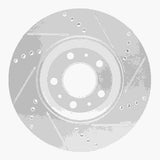 Dynamic Friction 2006-2010 Pontiac Solstice Front Left Drilled & Slotted Silver Brake Rotor by Dynamic Friction Company 631-53005L