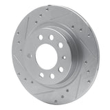 Dynamic Friction 2006-2010 Pontiac Solstice Rear Left Drilled & Slotted Silver Brake Rotor by Dynamic Friction Company 631-53006L