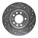 Dynamic Friction 2006-2010 Pontiac Solstice Rear Left Drilled & Slotted Silver Brake Rotor by Dynamic Friction Company 631-53006L