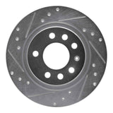 Dynamic Friction 2006-2010 Pontiac Solstice Rear Left Drilled & Slotted Silver Brake Rotor by Dynamic Friction Company 631-53006L