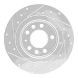 Dynamic Friction 2006-2010 Pontiac Solstice Rear Right Drilled & Slotted Silver Brake Rotor by Dynamic Friction Company 631-53006R