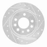 Dynamic Friction 2006-2010 Pontiac Solstice Rear Right Drilled & Slotted Silver Brake Rotor by Dynamic Friction Company 631-53006R