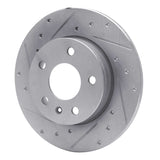 Dynamic Friction 2002-2008 Chevrolet Zafira (Mexico) Rear Left Drilled & Slotted Silver Brake Rotor by Dynamic Friction Company 631-53007L