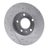 Dynamic Friction 2002-2008 Chevrolet Zafira (Mexico) Rear Left Drilled & Slotted Silver Brake Rotor by Dynamic Friction Company 631-53007L