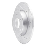 Dynamic Friction 2002-2008 Chevrolet/Opel Astra (Mexico) Rear Right Drilled & Slotted Silver Brake Rotor by Dynamic Friction Company 631-53007R