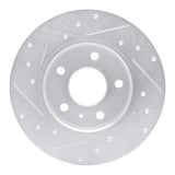 Dynamic Friction 2002-2008 Chevrolet/Opel Astra (Mexico) Rear Right Drilled & Slotted Silver Brake Rotor by Dynamic Friction Company 631-53007R
