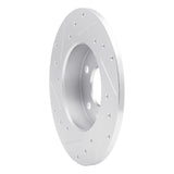 Dynamic Friction 2002-2008 Chevrolet/Opel Astra (Mexico) Rear Right Drilled & Slotted Silver Brake Rotor by Dynamic Friction Company 631-53007R