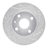 R1 Concepts 1990-2001 Ford Escort Front Left Drilled & Slotted Silver Brake Rotor by R1 Concepts 631-54001L