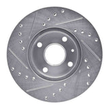 R1 Concepts 1990-2003 Ford Escort Front Right Drilled & Slotted Silver Brake Rotor by R1 Concepts 631-54002R