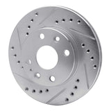 R1 Concepts 1994-1997 Ford Aspire Front Left Drilled & Slotted Silver Brake Rotor by R1 Concepts 631-54004L