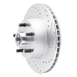 R1 Concepts 1968-1970 Ford Ranchero Front Right Drilled & Slotted Silver Brake Rotor by R1 Concepts 631-54006R