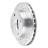 R1 Concepts 1981-1994 Ford EXP Front Left Drilled & Slotted Silver Brake Rotor by R1 Concepts 631-54007L