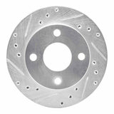 R1 Concepts 1981-1994 Ford EXP Front Left Drilled & Slotted Silver Brake Rotor by R1 Concepts 631-54007L