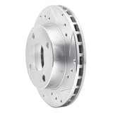 R1 Concepts 1981-1994 Ford EXP Front Right Drilled & Slotted Silver Brake Rotor by R1 Concepts 631-54007R
