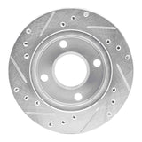 R1 Concepts 1981-1994 Ford EXP Front Right Drilled & Slotted Silver Brake Rotor by R1 Concepts 631-54007R