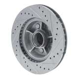 R1 Concepts 1968-1973 Ford Mustang Front Left Drilled & Slotted Silver Brake Rotor by R1 Concepts 631-54008L