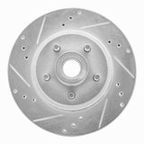 R1 Concepts 1970-1972 Ford LTD Front Left Drilled & Slotted Silver Brake Rotor by R1 Concepts 631-54009L