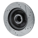 R1 Concepts 1970-1972 Ford LTD Front Left Drilled & Slotted Silver Brake Rotor by R1 Concepts 631-54009L