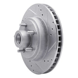 R1 Concepts 1970-1972 Ford LTD Front Right Drilled & Slotted Silver Brake Rotor