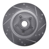R1 Concepts 1970-1972 Ford LTD Front Right Drilled & Slotted Silver Brake Rotor