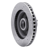 R1 Concepts 1970-1972 Ford LTD Front Right Drilled & Slotted Silver Brake Rotor