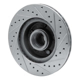 R1 Concepts 1974-1980 Ford Maverick Front Left Drilled & Slotted Silver Brake Rotor