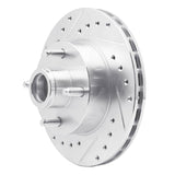 R1 Concepts 1978-1993 Ford Mustang Front Left Drilled & Slotted Silver Brake Rotor by R1 Concepts 631-54015L