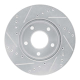R1 Concepts 1975-1980 Ford Granada Right Rear Drilled & Slotted Silver Brake Rotor by R1 Concepts 631-54016D