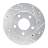 R1 Concepts 1975-1980 Ford Granada Right Rear Drilled & Slotted Silver Brake Rotor by R1 Concepts 631-54016D