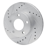 R1 Concepts 1975-1980 Ford Granada Left Rear Drilled & Slotted Silver Brake Rotor by R1 Concepts 631-54017D