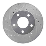 R1 Concepts 1975-1980 Ford Granada Left Rear Drilled & Slotted Silver Brake Rotor by R1 Concepts 631-54017D