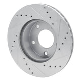 R1 Concepts 1975-1980 Ford Granada Left Rear Drilled & Slotted Silver Brake Rotor by R1 Concepts 631-54017D