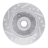 R1 Concepts 1979-1981 Ford Mustang Front Right Drilled & Slotted Silver Brake Rotor by R1 Concepts 631-54018R