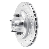 R1 Concepts 1982-1987 Ford Mustang Front Left Drilled & Slotted Silver Brake Rotor by R1 Concepts 631-54019L