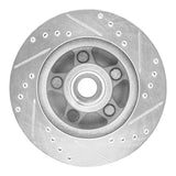 R1 Concepts 1982-1987 Ford Mustang Front Left Drilled & Slotted Silver Brake Rotor by R1 Concepts 631-54019L