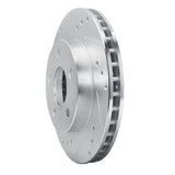 R1 Concepts 1986-1992 Ford Taurus (Excl SHO) Rear Left/Front Left Drilled & Slotted Silver Brake Rotor by R1 Concepts 631-54020L