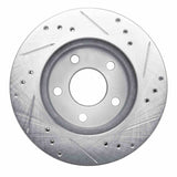 R1 Concepts 1986-1992 Ford Taurus (Excl SHO) Rear Left/Front Left Drilled & Slotted Silver Brake Rotor by R1 Concepts 631-54020L