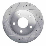 R1 Concepts 1986-1992 Ford Taurus (Excl SHO) Rear Left/Front Left Drilled & Slotted Silver Brake Rotor by R1 Concepts 631-54020L