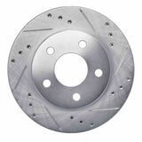 R1 Concepts 1986-1992 Ford Taurus SHO Rear Right/Front Right Drilled & Slotted Silver Brake Rotor by R1 Concepts 631-54020R