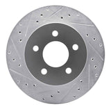 R1 Concepts 1982-1990 Ford Mustang Rear Left Drilled & Slotted Silver Brake Rotor by R1 Concepts 631-54021L