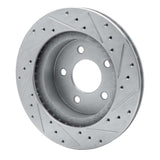 R1 Concepts 1982-1990 Ford Mustang Rear Left Drilled & Slotted Silver Brake Rotor by R1 Concepts 631-54021L