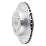 R1 Concepts 1982-1990 Ford Mustang Rear Right Drilled & Slotted Silver Brake Rotor by R1 Concepts 631-54021R