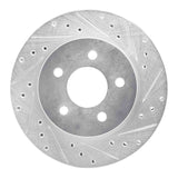 R1 Concepts 1982-1990 Ford Mustang Rear Right Drilled & Slotted Silver Brake Rotor by R1 Concepts 631-54021R