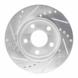 R1 Concepts 1986-1992 Ford Taurus (Excl SHO) Front Right Drilled & Slotted Silver Brake Rotor by R1 Concepts 631-54022R